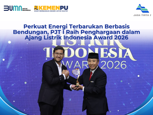 Perkuat Energi Terbarukan Berbasis Bendungan, PJT I Raih Penghargaan dalam Ajang Listrik Indonesia Award 2026