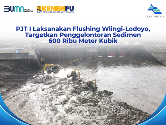 PJT I Laksanakan Flushing Wlingi-Lodoyo, Targetkan Penggelontoran Sedimen 600 Ribu Meter Kubik (1)