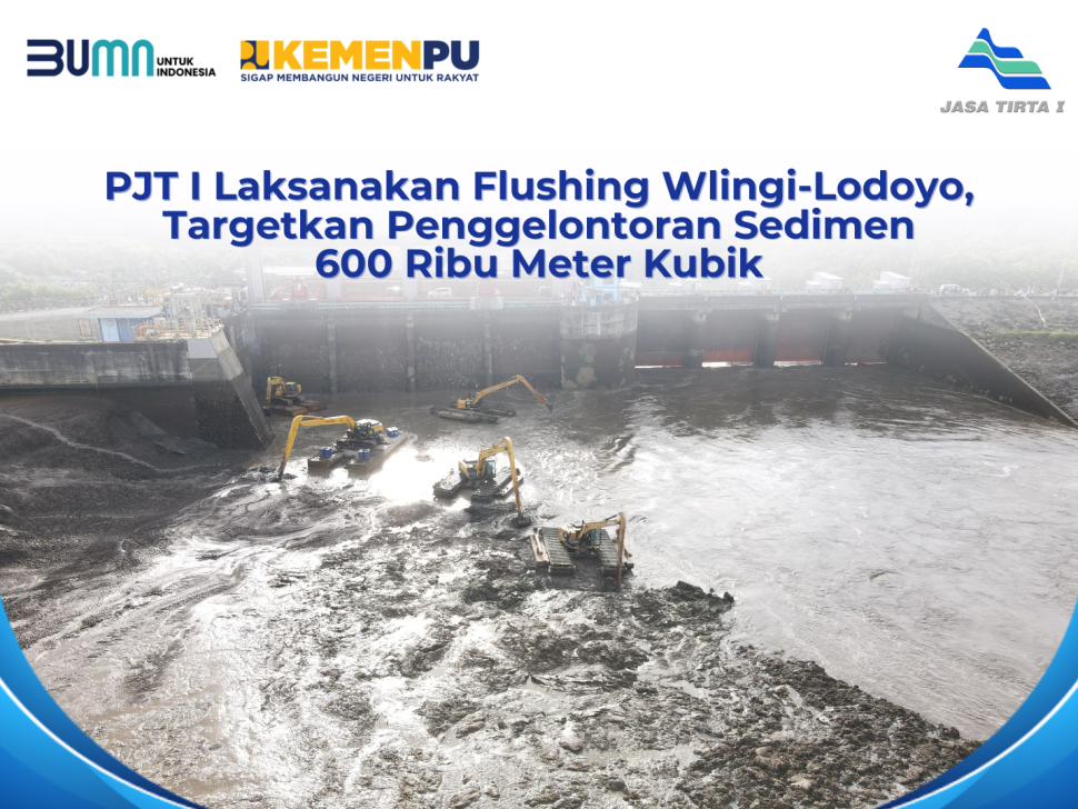 PJT I Laksanakan Flushing Wlingi-Lodoyo, Targetkan Penggelontoran Sedimen 600 Ribu Meter Kubik (1)