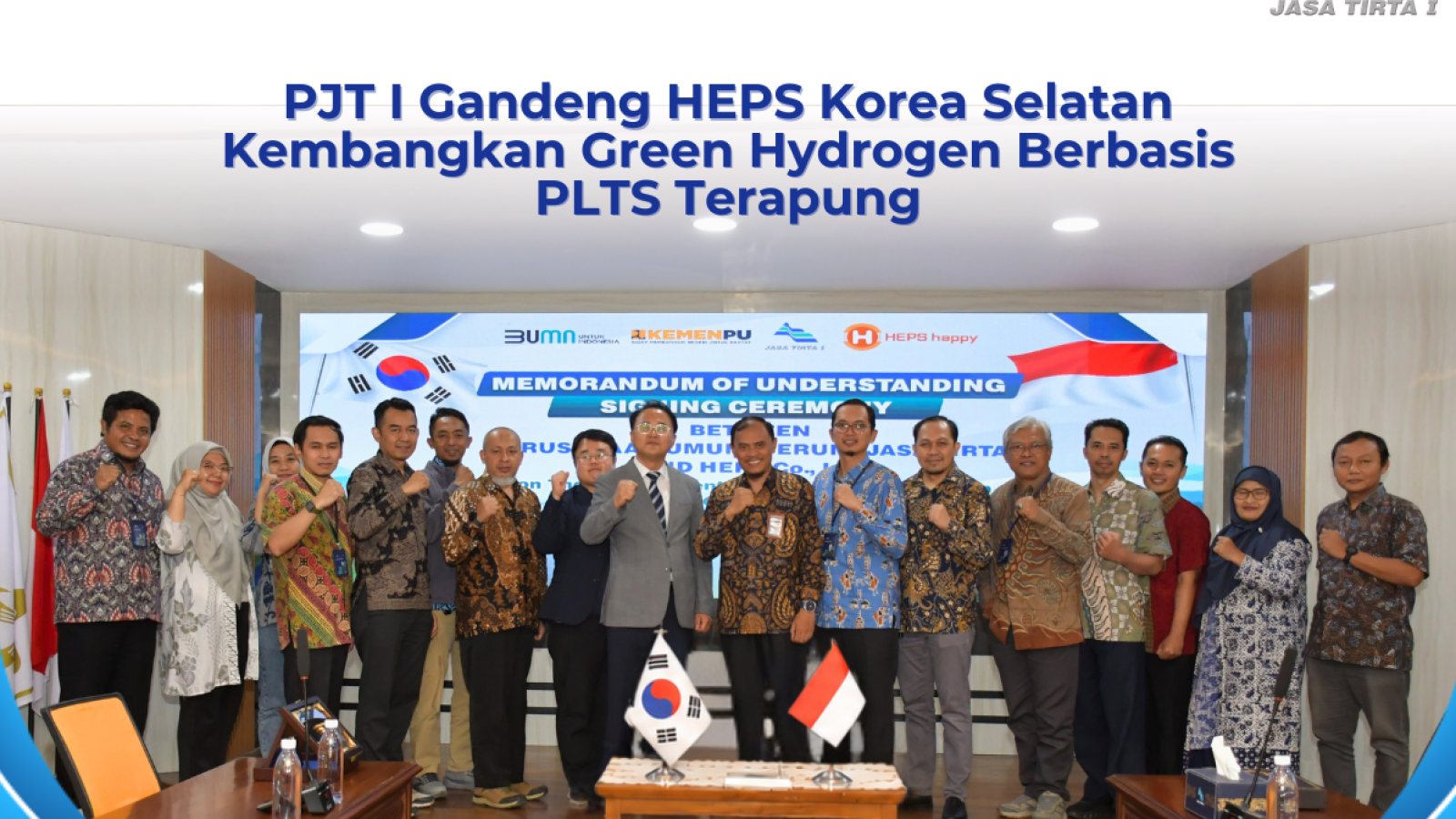 PJT I Gandeng HEPS Korea Selatan Kembangkan Green Hydrogen Berbasis PLTS Terapung