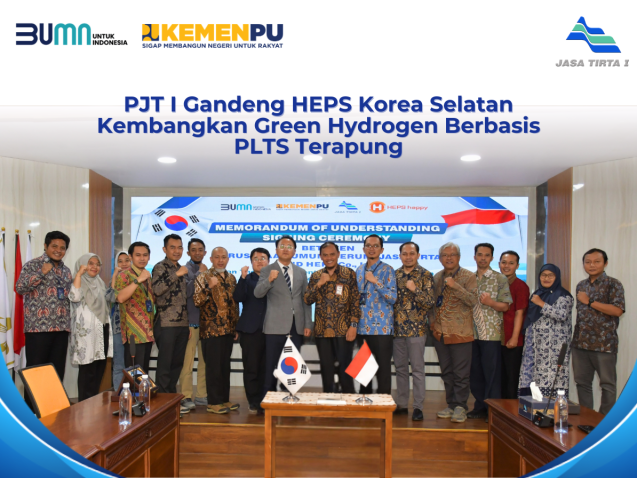 PJT I Gandeng HEPS Korea Selatan Kembangkan Green Hydrogen Berbasis PLTS Terapung